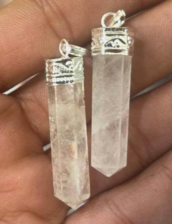 Clear Quartz Pencil Pendant
